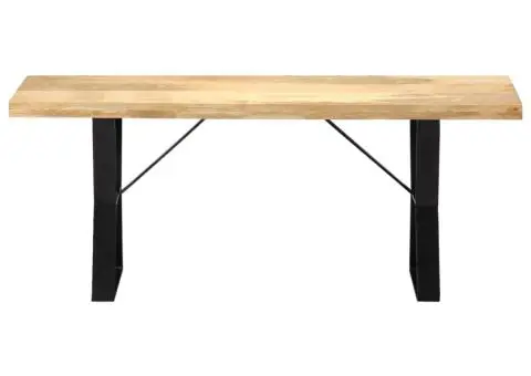 Bancă, 110 cm, lemn masiv de mango - 2/5