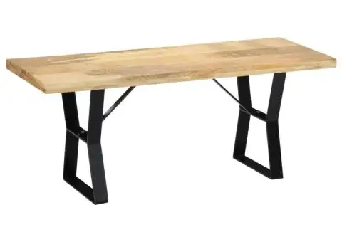 Bancă, 110 cm, lemn masiv de mango - 3/5