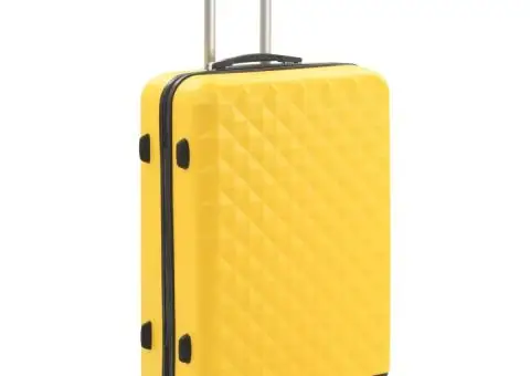 Set valiză carcasă rigidă, 3 buc., galben, ABS - 2/5