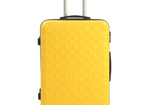 Set valiză carcasă rigidă, 3 buc., galben, ABS - 3/5