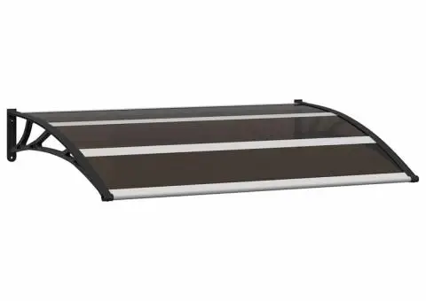 Copertină de ușă, negru, 120 x 75 cm, PC - 2/5