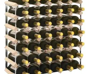 vidaXL Suport sticle de vin pentru 42 sticle, lemn masiv de pin