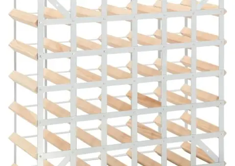 Suport sticle de vin pentru 42 sticle, lemn masiv de pin - 3/5