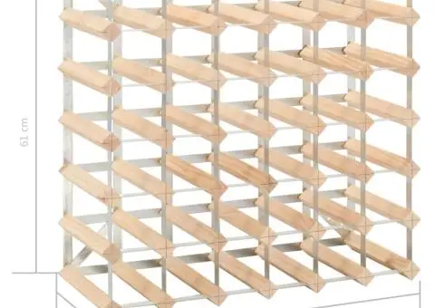 Suport sticle de vin pentru 42 sticle, lemn masiv de pin - 5/5