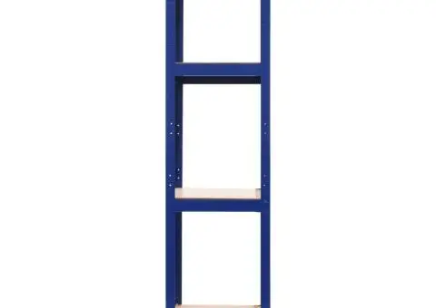 Rafturi depozitare, 2 buc., albastru, 80x40x160cm, oțel și MDF - 4/5