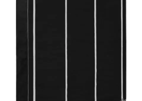 Dulap cu bare și compartimente, negru, 150x45x175 cm - 1/5