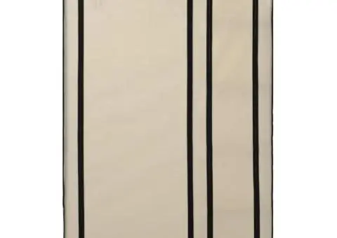 Dulapuri pliabile de haine 2 buc. crem 110x45x175 cm țesătură - 4/5