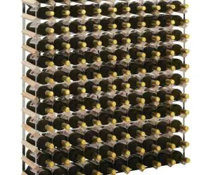 vidaXL Suport sticle de vin pentru 120 sticle, lemn masiv de pin