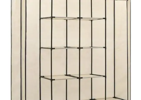 Șifonier cu 4 compartimente, crem, 175 x 45 x 170 cm - 3/5