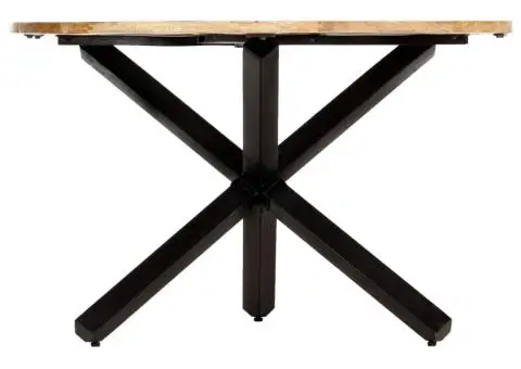 Masă de bucătărie, 120 x 76 cm, lemn masiv de mango, rotund - 2/5