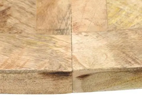 Masă de bucătărie, 120 x 76 cm, lemn masiv de mango, rotund - 5/5