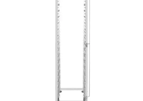 Cărucior bucătărie pentru 16 tăvi, 38x55x163cm, oțel inoxidabil - 3/5