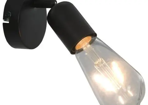 Spoturi luminoase, 2 buc., negru, E27 - 3/5