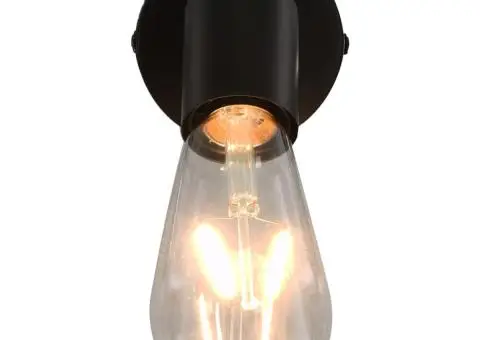 Spoturi luminoase, 2 buc., negru, E27 - 5/5