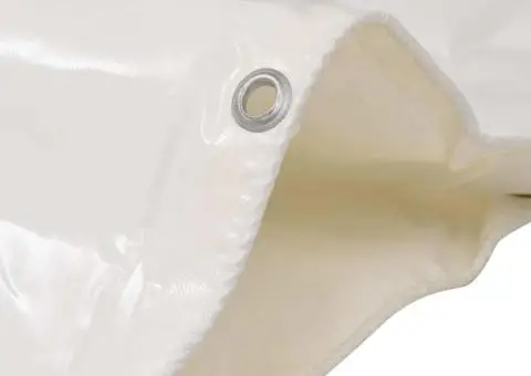 Prelată, alb, 5 x 6 m, 650 g/m² - 2/5