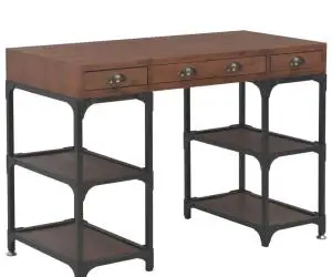 vidaXL Birou cu 3 sertare, 110 x 50 x 78 cm, lemn masiv de brad