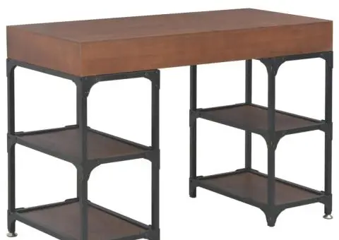 Birou cu 3 sertare, 110 x 50 x 78 cm, lemn masiv de brad - 4/5