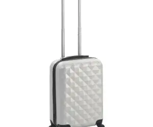 vidaXL Valiză cu carcasă rigidă, argintiu strălucitor, ABS