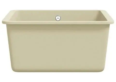 Chiuvetă de bucătărie din granit, bej, un bazin - 5/5