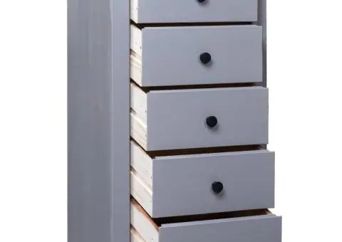 Dulap, gri, 46x40x89 cm, lemn de pin, gama Panama - 2/5