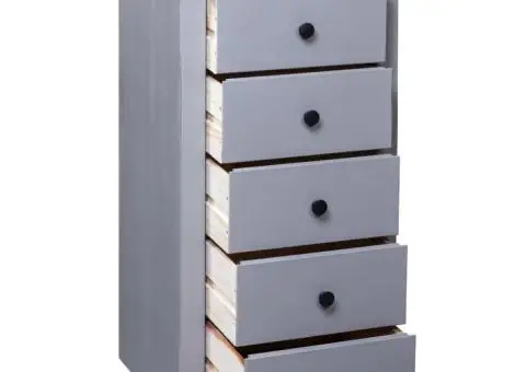 Dulap, gri, 46x40x89 cm, lemn de pin, gama Panama - 5/5