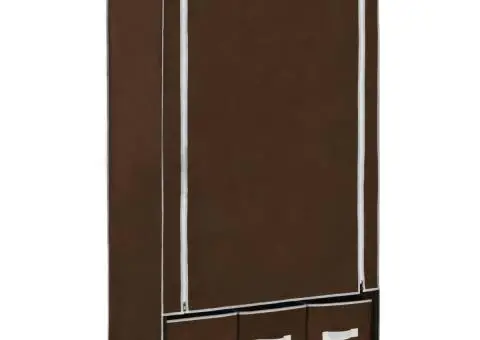 Șifonier, maro, 87 x 49 x 159 cm, material textil - 1/5