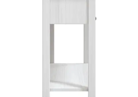 Masă consolă, alb, 90 x 34,5 x 73 cm, pin mexican, gama Corona - 4/5
