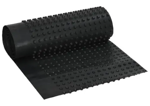 Membrană de drenaj cu crampoane 2 buc, 0,5x20 m, HDPE, 400 g/m² - 2/5