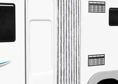 Perdea pentru insecte, gri și alb, 56x185 cm, Chenille - 1/5