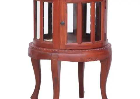 Dulap cu vitrină, maro, 50 x 50 x 76 cm, lemn masiv de mahon - 1/5