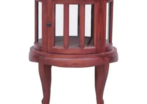 Dulap cu vitrină, maro, 50 x 50 x 76 cm, lemn masiv de mahon - 2/5