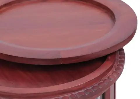 Dulap cu vitrină, maro, 50 x 50 x 76 cm, lemn masiv de mahon - 5/5