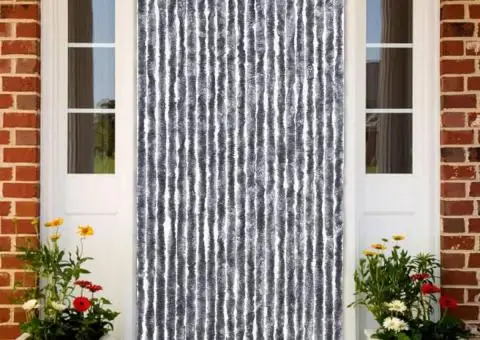 Perdea pentru insecte, argintiu, 90x220 cm, Chenille - 1/5