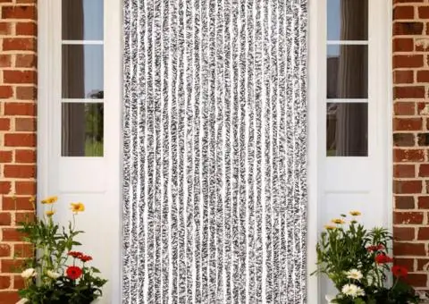 Perdea pentru insecte, maro și bej, 100x220 cm, Chenille - 1/5