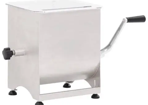 Malaxor de carne cutie de viteze, argintiu, oțel inoxidabil - 1/5