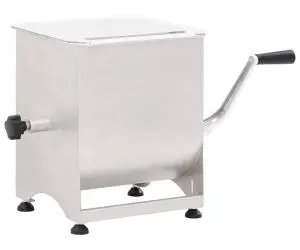 vidaXL Malaxor de carne cutie de viteze, argintiu, oțel inoxidabil