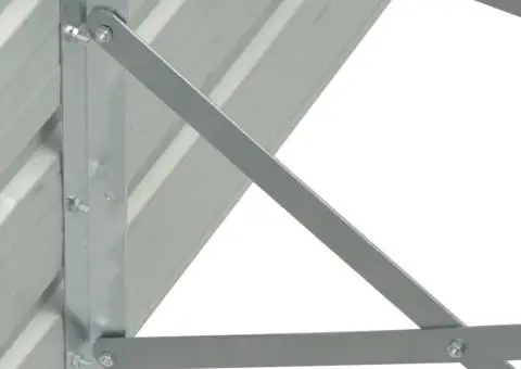 Strat înălțat de grădină antracit 129x129x77 cm oțel galvanizat - 4/5