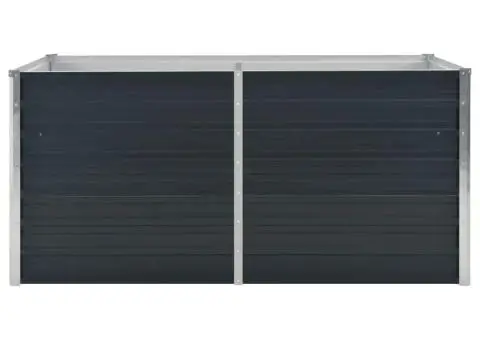 Strat înălțat de grădină antracit 160x80x77 cm oțel galvanizat - 4/5