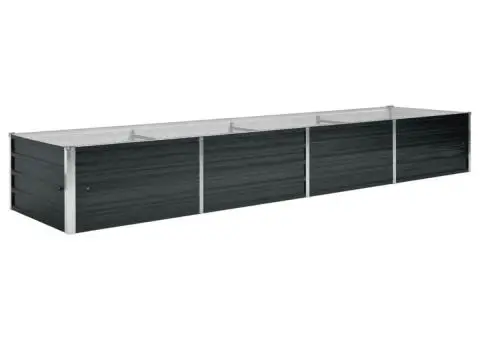Strat înălțat de grădină antracit 320x80x45 cm oțel galvanizat - 2/5