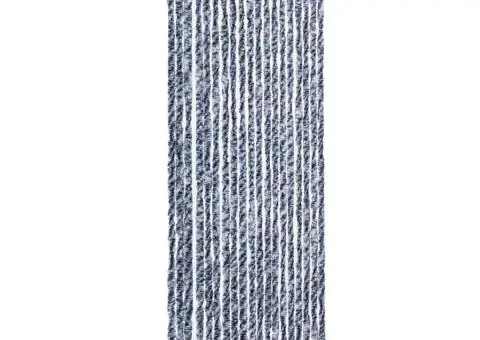 Perdea de insecte, albastru, alb, argintiu, 56x185 cm, Chenille - 2/5