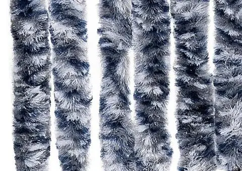 Perdea de insecte, albastru, alb, argintiu, 56x185 cm, Chenille - 5/5