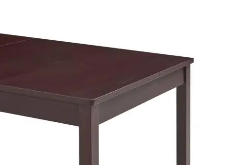 Masă de bucătărie, maro închis, 140 x 70 x 73 cm, lemn de pin - 4/5