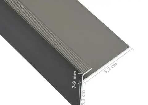 Profile trepte în formă de F, 15 buc., maro, 90 cm, aluminiu - 5/5