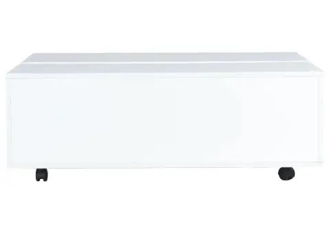 Măsuță de cafea, alb foarte lucios, 100 x 100 x 35 cm - 5/5
