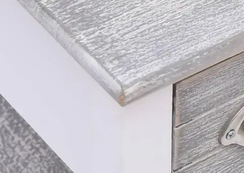 Masă laterală, gri, 40 x 40 x 40 cm, lemn de paulownia - 5/5