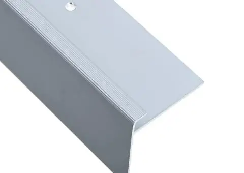 Profile trepte formă de F, 15 buc., argintiu, 90 cm, aluminiu - 2/5