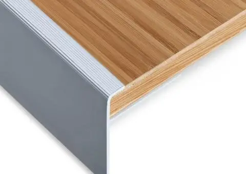 Profile trepte formă de F, 15 buc., argintiu, 90 cm, aluminiu - 4/5