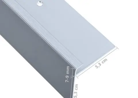 Profile trepte formă de F, 15 buc., argintiu, 90 cm, aluminiu - 5/5