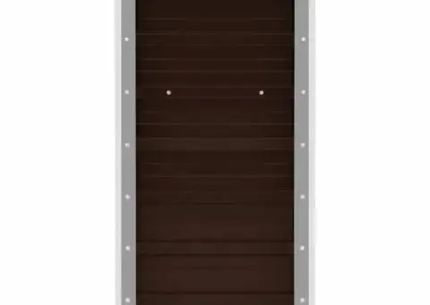 Strat înălțat de grădină, maro, 160x40x77 cm, oțel galvanizat - 5/5