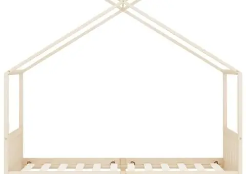 Cadru de pat pentru copii, 90 x 200 cm, lemn masiv de pin - 4/5